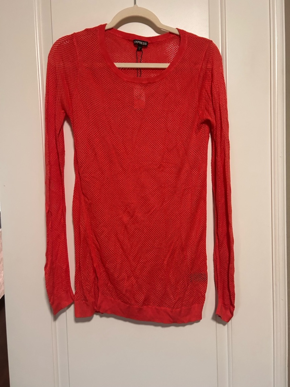 🪸🔆🦩NWT🪸🦩🔆 Summer Coral Open-Knit Long Sleeve Swim Coverup Dress🪸🦩🔆